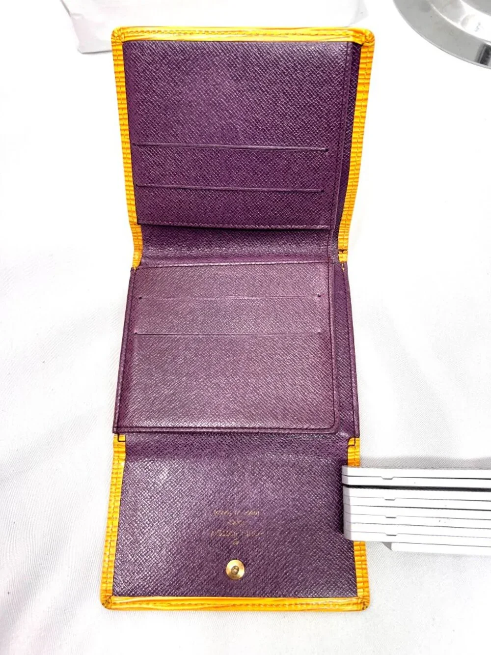 LOUIS VUITTON Epi Sarah Triifold Long Wallet+FREE DiOR Neck-Kerchief M11914(15